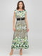 Платье А-силуэта комбинированной расцветки | 6445983