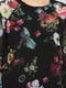 Блуза чорна з квітковим принтом | 6445989 | фото 4