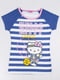 Футболка Hello Kitty синя в смужку | 6446060