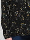 Блуза чорна з квітковим принтом | 6446100 | фото 4