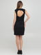 Платье коктейльное с открытой спиной черное | 6446109 | фото 2