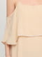 Сукня з відкритими плечима кольору пудри | 6446185 | фото 4