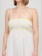 Платье А-силуэта белое с вышивкой | 6446217 | фото 3