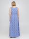 Платье А-силуэта синее с геометрическим принтом | 6446247 | фото 2