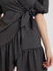 Платье А-силуэта черное с принтом | 6446268 | фото 4