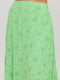 Спідниця кежуал зелена розкльошена з візерунком | 6446331 | фото 3