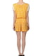 Платье А-силуэта желтое с цветочным принтом | 6446372 | фото 3