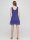 Платье А-силуэта синее с узором | 6446535 | фото 2