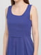Платье А-силуэта синее с узором | 6446535 | фото 3