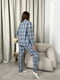 Пижама с фланели: брюки, футболка и рубашка | 6452587 | фото 2