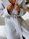 Халат-кимоно вафельный светло-серый | 6452705 | фото 6
