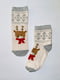 Шкарпетки молочного кольору з принтом | 6458756