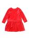 Платье красное велюровое | 6430630