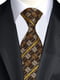 Краватка з відтінками коричневого та жовтими смужками | 6456916