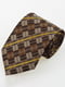 Краватка з відтінками коричневого та жовтими смужками | 6456916 | фото 2