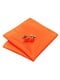 Оранжевый  подарочный набор галстук с запонками и платком | 6457005 | фото 4