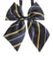 Краватка-метелик синя в коричневу смужку | 6457212