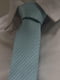 Краватка бірюзова вузька в смужку | 6457251 | фото 2