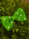 Галстук-бабочка вязаный зеленый в белый горошек | 6457460 | фото 2