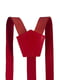 Подтяжки кожаные красные узкие с регуляторами | 6458123 | фото 4