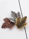 Брошь в виде листьев клена - три вида метала - маленькая | 6458336 | фото 2