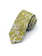 Краватка вузька зелена з квітковим принтом | 6458377