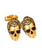 Запонки золотистые череп Элвиса Пресли | 6458901