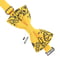 Галстук-бабочка желтая с монстриками разрисованная | 6459075 | фото 3