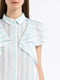 Блуза бирюзового цвета в полоску | 5819980 | фото 4