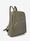 Рюкзак кожаный цвета хаки | 6460416 | фото 2