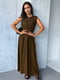 Сукня А-силуету коричнева | 6464850 | фото 2