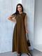 Сукня А-силуету коричнева | 6464850 | фото 3