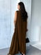Платье А-силуэта коричневое | 6464850 | фото 4