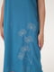 Платье-футболка бирюзового цвета с вышивкой "Кульбабы" | 6464862 | фото 5