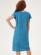 Сукня-футболка бірюзового кольору з вишивкою “Кульбаби” | 6464862 | фото 6