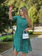 Платье А-силуэта зеленое в горох | 6465151 | фото 4