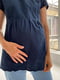 Блуза для вагітних темно-синя | 6466382 | фото 8