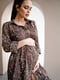 Сукня для вагітних кольору хакі в принт | 6466580 | фото 2