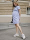 Платье для беременных лавандового цвета в полоску | 6466619 | фото 2