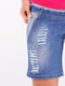 Шорты джинсовые для беременных синие | 6466663 | фото 5