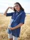 Блуза для беременных синяя | 6466723 | фото 4