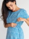 Сукня для вагітних блакитна в принт | 6466791 | фото 2