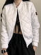 Біла куртка з логотипом бренду | 6423025 | фото 2