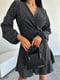 Сукня А-силуету чорна в принт | 6423102 | фото 3