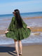 Платье зеленое в анималистичный принт | 6423162 | фото 7