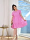 Платье розовое в цветочный принт | 6423253 | фото 2