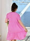 Платье розовое в цветочный принт | 6423253 | фото 4