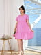 Платье розовое в цветочный принт | 6423253 | фото 6