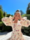 Платье А-силуэта бежевое в принт | 6423300 | фото 5