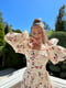 Платье А-силуэта бежевое в принт | 6423300 | фото 6